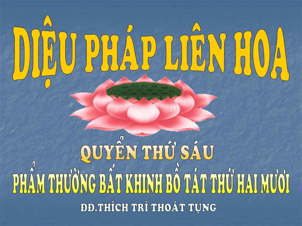 Kinh Diệu Pháp Liên Hoa phẩm Thường Bất Kinh Bồ Tát 20 1