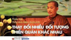 Thay đổi nhiều đối tượng thiền quán khác nhau