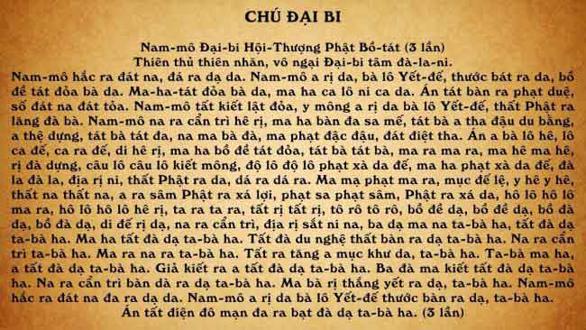 Chú đại bi tiếng Phạn và tiếng Việt 7 biến Thích Trí Thoát