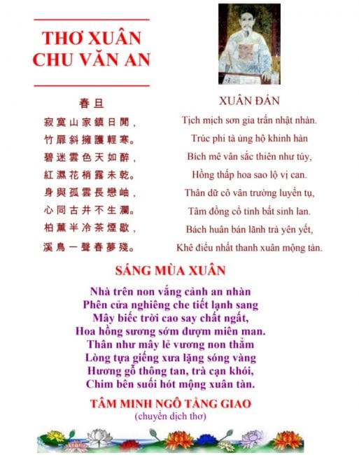 Thơ Xuân Chu Văn An