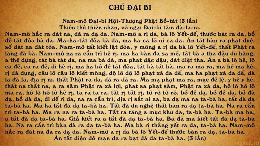 bản chú đại bi nào chuẩn nhất